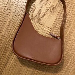 Brown Leather Half Moon Bag